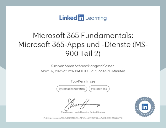 Microsoft 365 Fundamentals: Microsoft 365-Apps und -Dienste (MS-900 Teil 2)